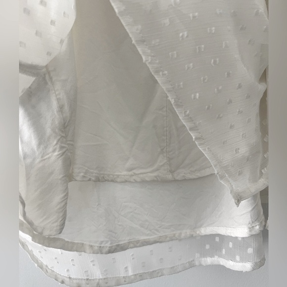 Abercrombie Swiss Dot Lace Trim Tank Top White Blouse Lingerie Y2K 90s Bridal - Picture 7 of 8